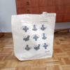 Tote Bag with Printed Flower Vase