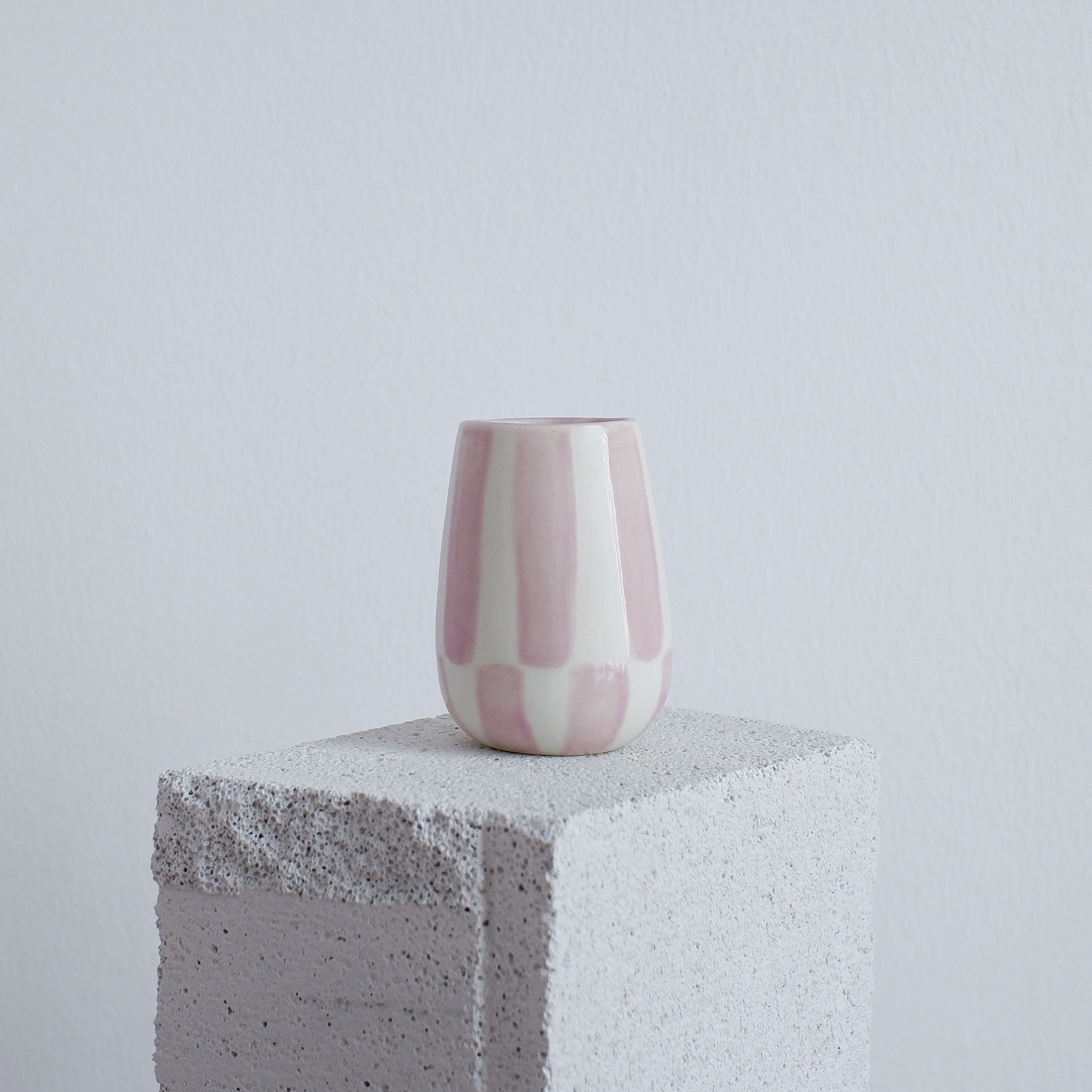 Pink Ceramic Porcelain Mini Flower Vase