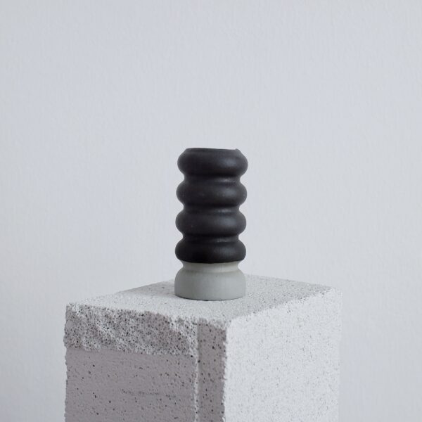 Black Ceramic Porcelain Mini Flower Vase