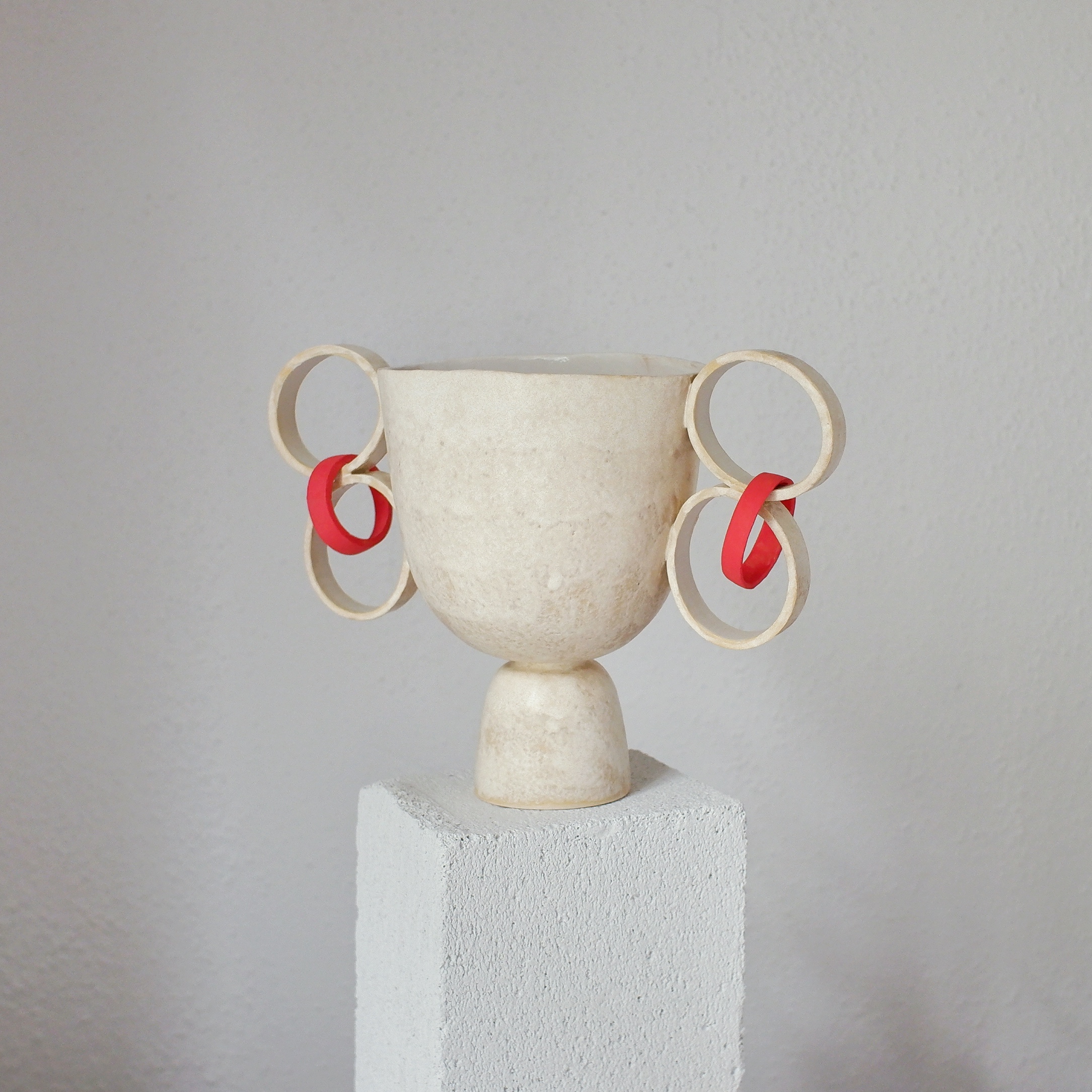 Ceramic Porcelain Ikebana Flower Goblet Vase