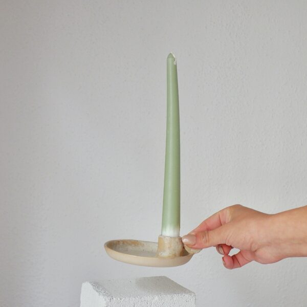 Ceramic Porcelain Candle Holder with Soy Wax Candle