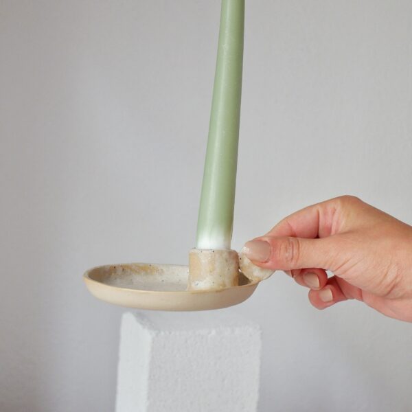 Ceramic Porcelain Candle Holder with Soy Wax Candle