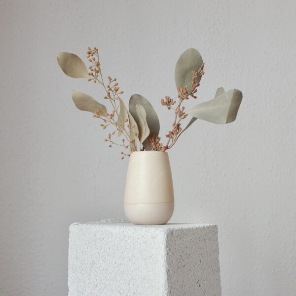 Ceramic Porcelain Mini Vase with Flowers